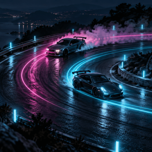 Drift or Grip: Two Ways Round the Same Corner